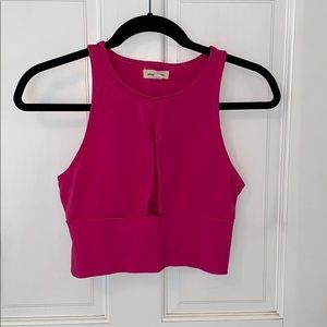 Urban Outfitters pink crop top